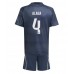 Real Madrid David Alaba #4 Barnkläder Borta matchtröja till baby 2025-26 Kortärmad (+ Korta byxor) Billigt